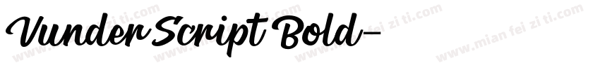 VunderScript Bold字体转换